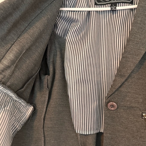 Grey One Button Blazer - Picture 9 of 11